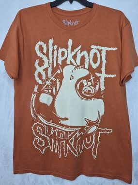Slipknot Band Logo Goat Graphic T-Shirt Burnt Orange Rust Mens XL